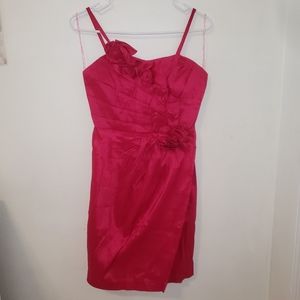 Hot Pink Strap Short Dress
